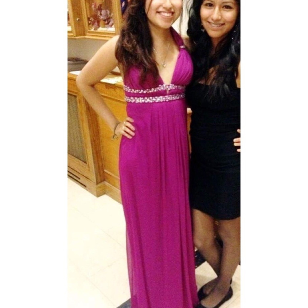 Long Red Violet Dress Sz Small